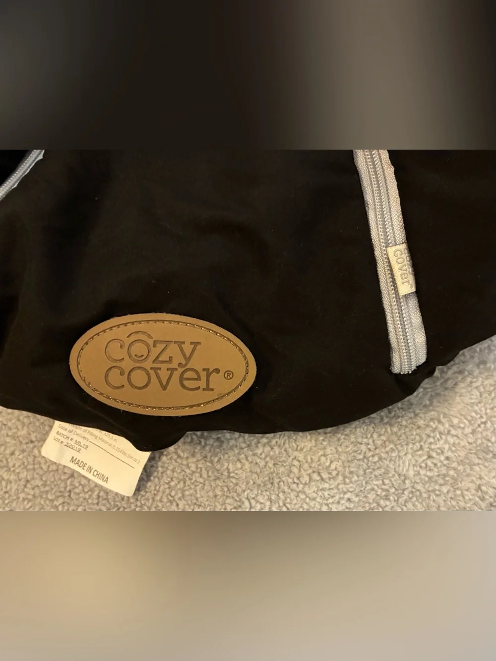 Black Cozy Cover for Infant Car Seat
